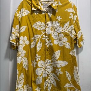 Quiksilver Waterman Mustard Aloha Button Down Shirt - Never worn without tags.